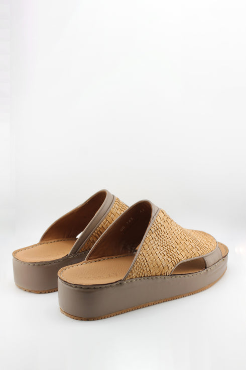 DFC Relax Men Woven Leather Slip-On Sandals